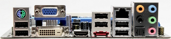 ASRock E350M1 backpanel ASRock E350M1 backpanel