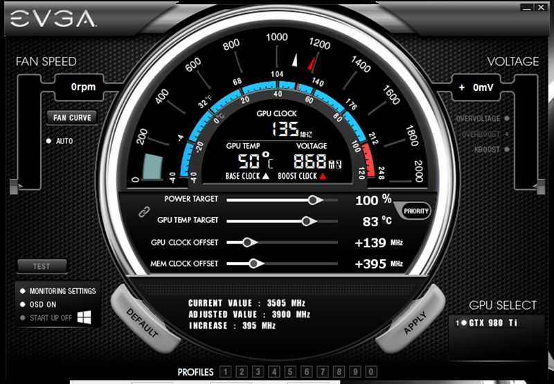 gtx 980 ti evga sc precisionX oc
