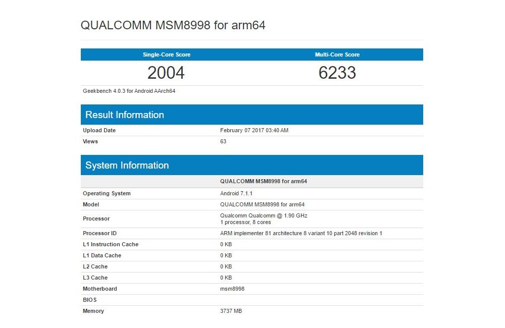 qualcomm sd835geekbench 1