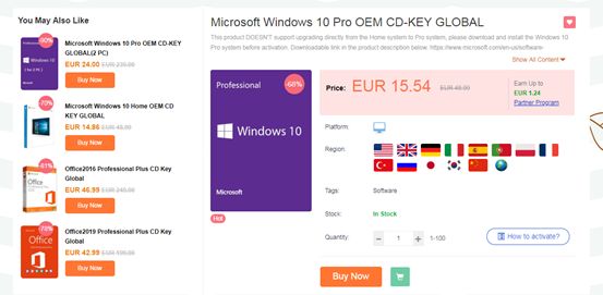 Microsoft Windows 10 Pro Key, Get your Cheap License CD Key