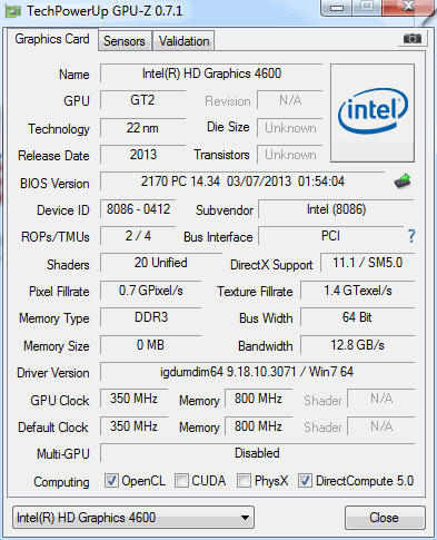 gpuz haswell 4600 igp