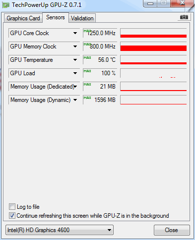 gpuz haswell 4600 igp load