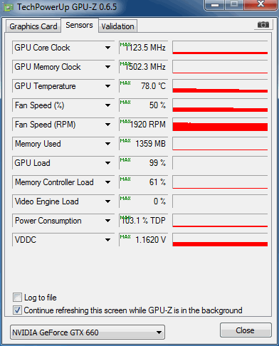 660 SC gpuz benchmark crysis 2 load test