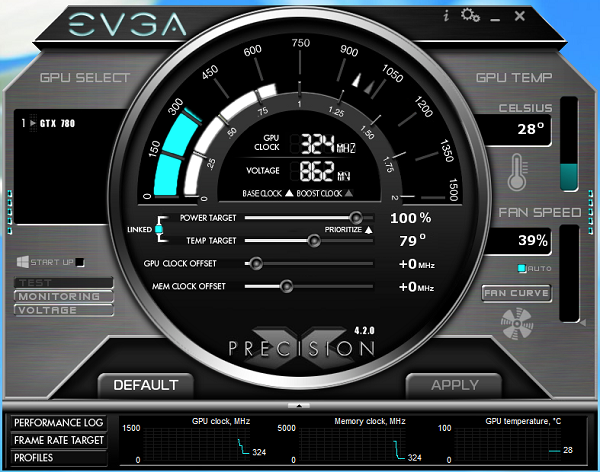 evga gtx 780 sc acx default presicionx